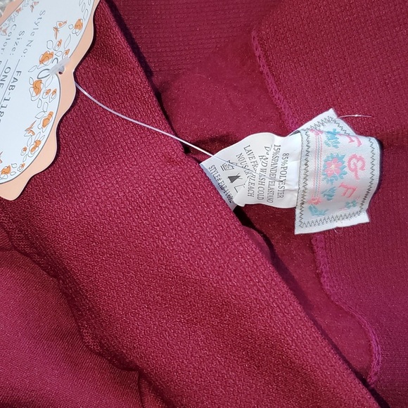 Wine fleece lined leggings - Picture 6 of 8